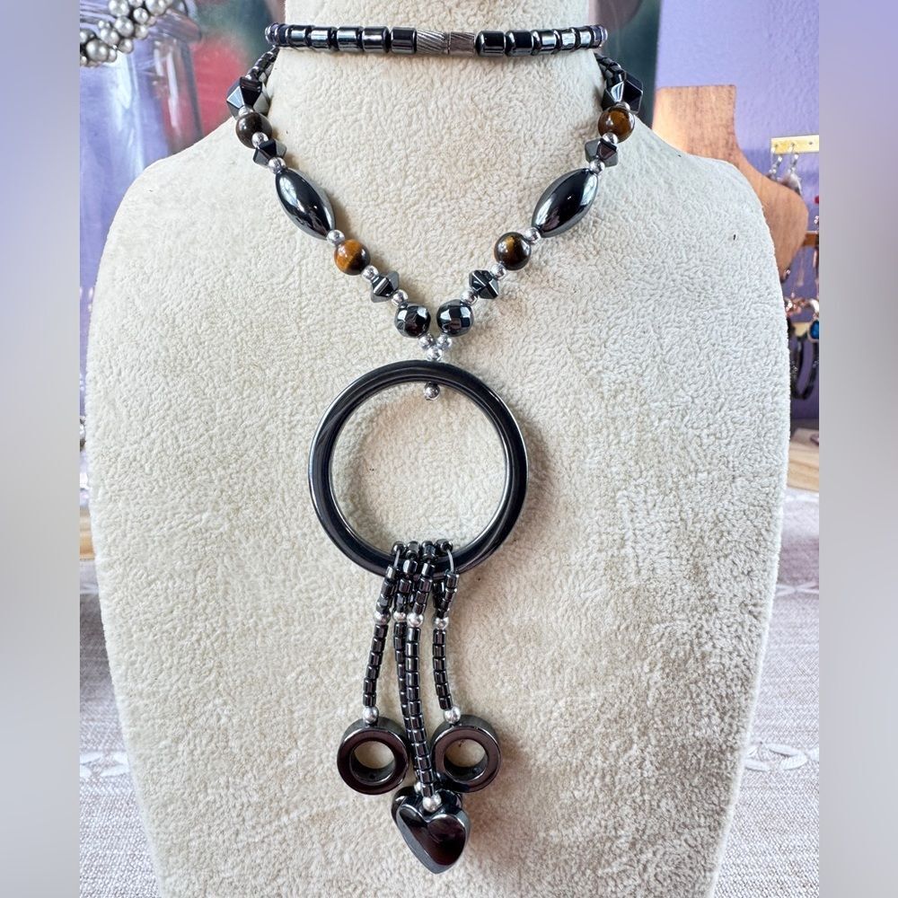 Sleek Black Hematite Beaded Necklace